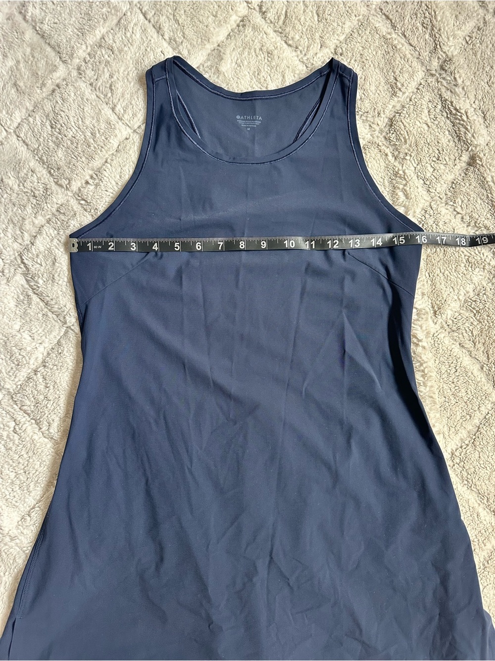 Athleta | Navy Blue Match Point Pleated Dress | Size Medium - Picture 10 of 11